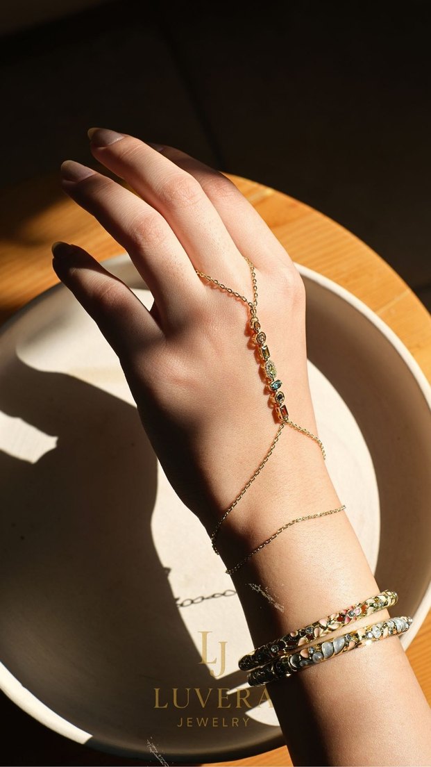 Gold&Sılver Şahmeran Kadın El Zinciri - Görsel 2