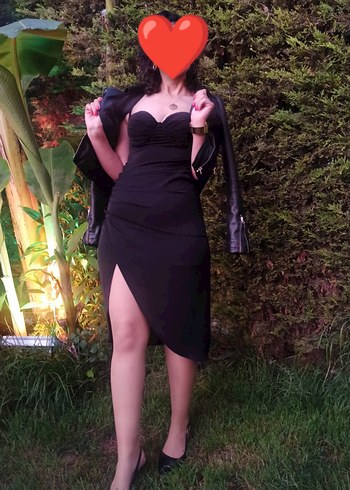 Siyah Straplez Gotik Midi Elbise - Görsel 2