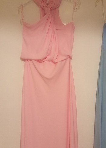 Mavi Straplez Uzun Abiye Elbise - Görsel 2