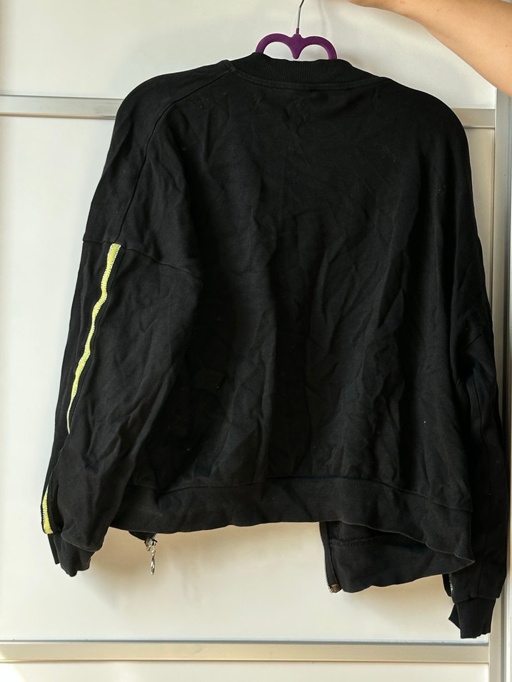 Siyah Kadın Fermuarlı eşofman - Görsel 2