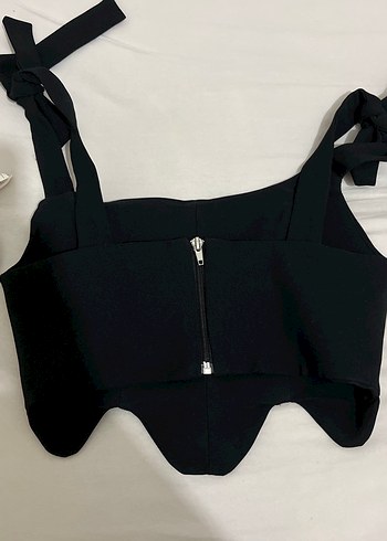 Trendyol & Milla Siyah Strappy Gotik Midi Büstiyer