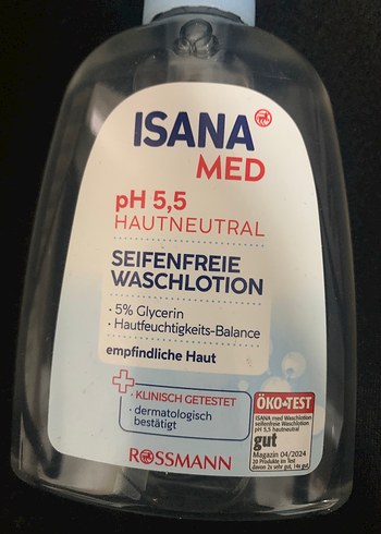  Beden Isana Med pH 5,5 Sabunsuz Yüz Temizleyici