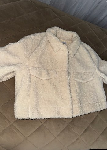 Bej Peluş Kadın Ceket, Rahat Kesim