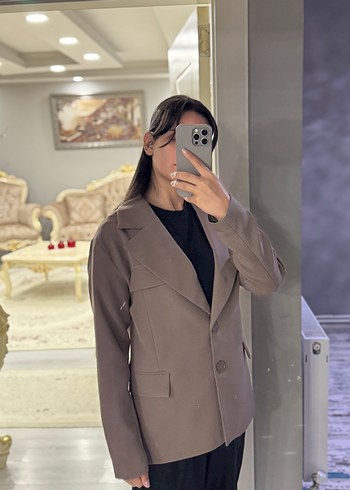 Trendyol & Milla Düğmeli Bej Kadın Klasik Blazer Ceket