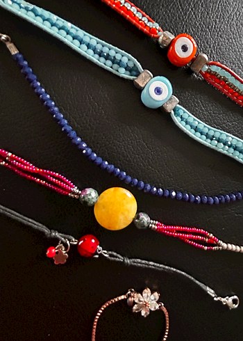 Renkli Boncuklu Bohem Kadın Bileklik Seti - Görsel 7