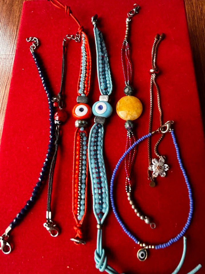 Renkli Boncuklu Bohem Kadın Bileklik Seti - Görsel 3