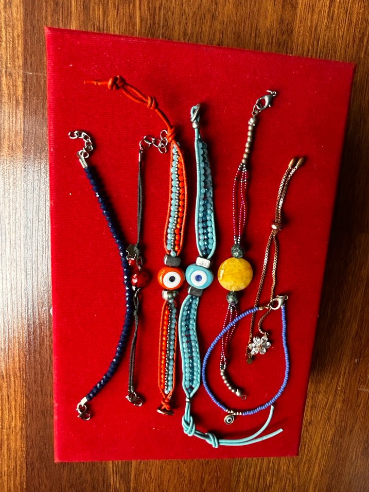 Renkli Boncuklu Bohem Kadın Bileklik Seti - Görsel 5