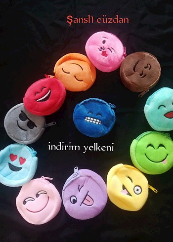 Renkli Emoji Desenli şans cüzdanlarıyla sürprizi yakala