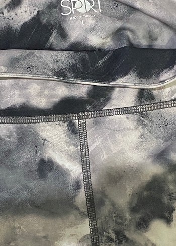 l Beden Batik Desenli Spor Tayt
