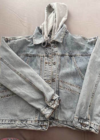 Mavi Jeans Gri Kadın Denim Ceket, Düğmeli, Salaş Kesim