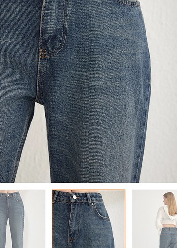 Trendyol & Milla Kadın Mavi Denim Regular Fit Jean