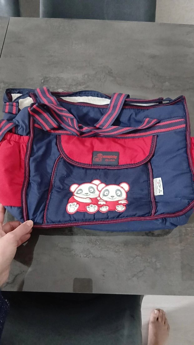 5'li Bebek Taşıma Seti Gri Desenli - Görsel 4