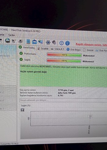 Toshiba 320GB HDD %100 - Görsel 2