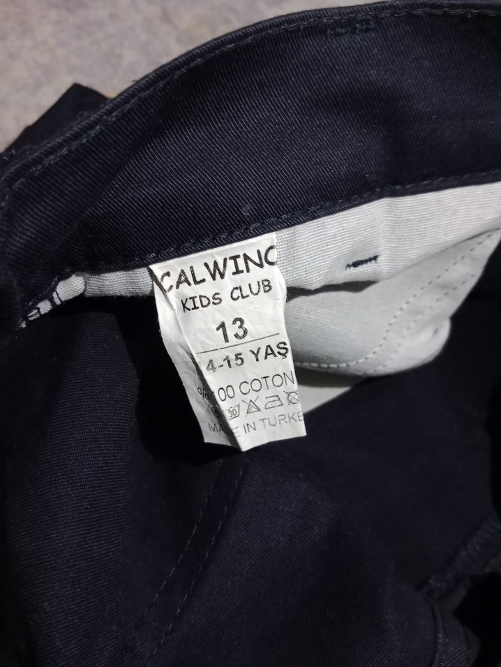 Siyah Çocuk Pantolon 13-15 Yaş - Görsel 3