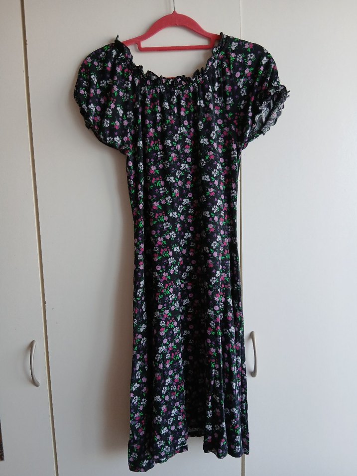 Çiçekli Bohem Midi Elbise - Görsel 4