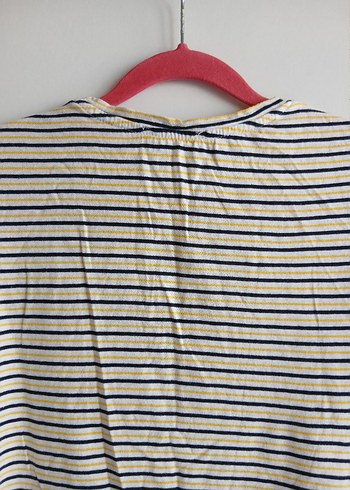 Çizgili Kısa Kollu Tişört - Görsel 5
