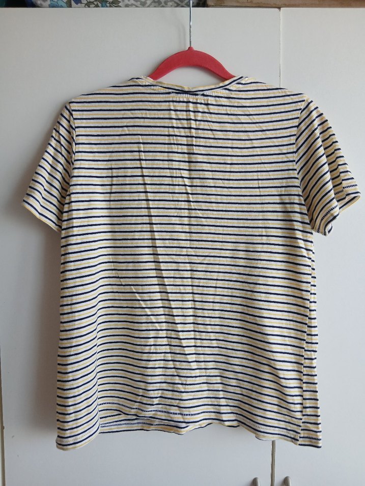 Çizgili Kısa Kollu Tişört - Görsel 4