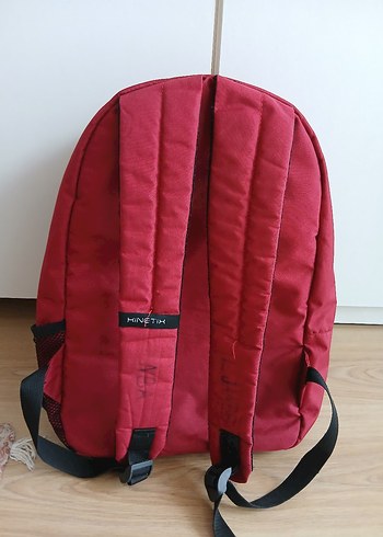 Fermuarlı bordo Kadın Sırt Çantası - Görsel 2