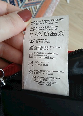 Fermuarlı bordo Kadın Sırt Çantası - Görsel 8