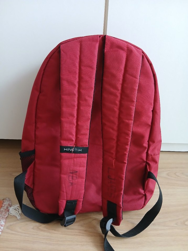 Fermuarlı bordo Kadın Sırt Çantası - Görsel 2