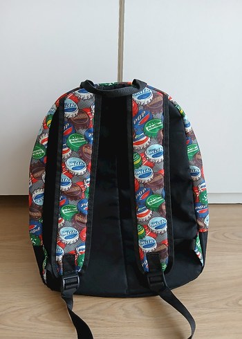 Renkli Baskılı Tokalı Kadın Sırt Çantası - Görsel 2