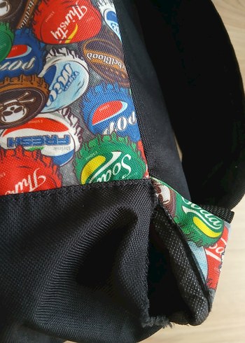 Renkli Baskılı Tokalı Kadın Sırt Çantası - Görsel 5