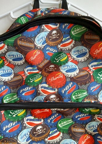 Renkli Baskılı Tokalı Kadın Sırt Çantası - Görsel 3