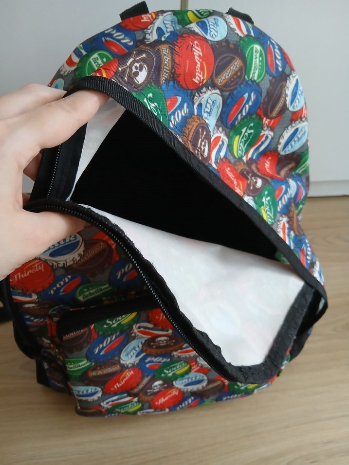 Renkli Baskılı Tokalı Kadın Sırt Çantası - Görsel 4