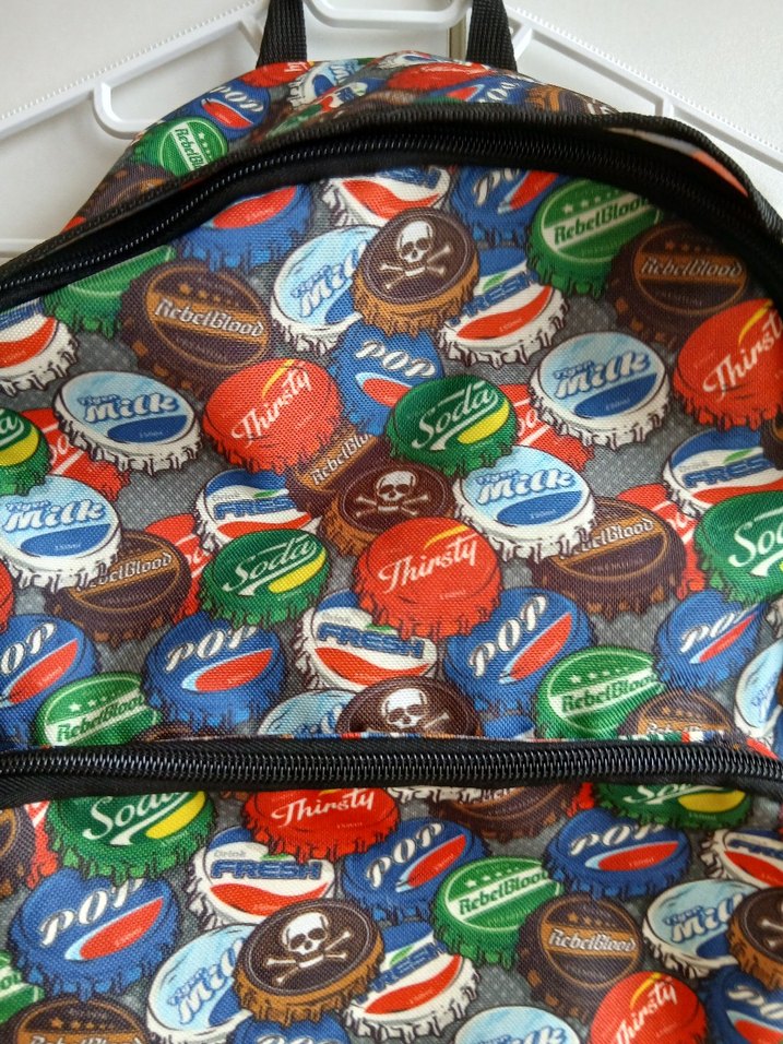 Renkli Baskılı Tokalı Kadın Sırt Çantası - Görsel 3