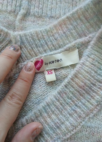 V Yaka Örgü Kadın Kazak - Görsel 7