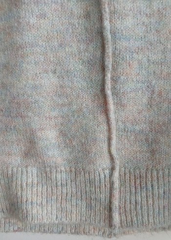 V Yaka Örgü Kadın Kazak - Görsel 3