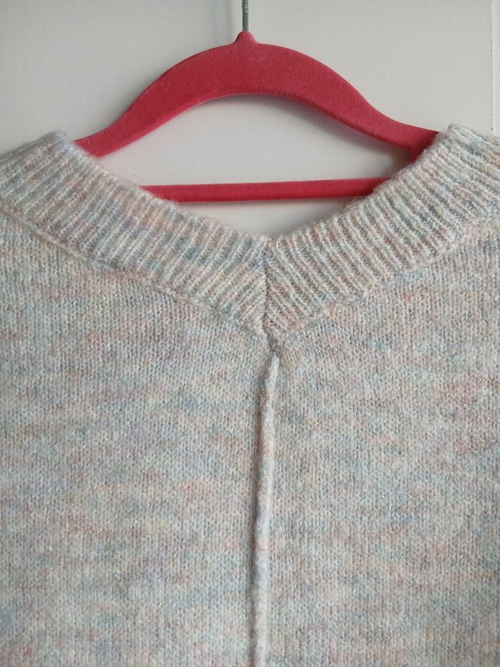 V Yaka Örgü Kadın Kazak - Görsel 5