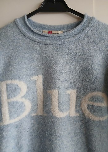 Mavi Baskılı Kadın Kazak - Görsel 2