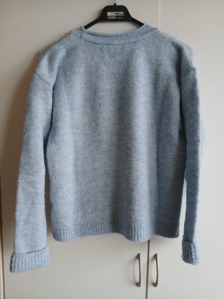 Mavi Baskılı Kadın Kazak - Görsel 3