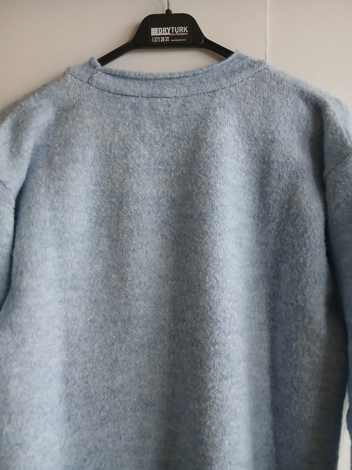 Mavi Baskılı Kadın Kazak - Görsel 4