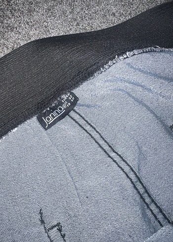 Gri Kadın Denim Kumaş Pantolon - Görsel 4