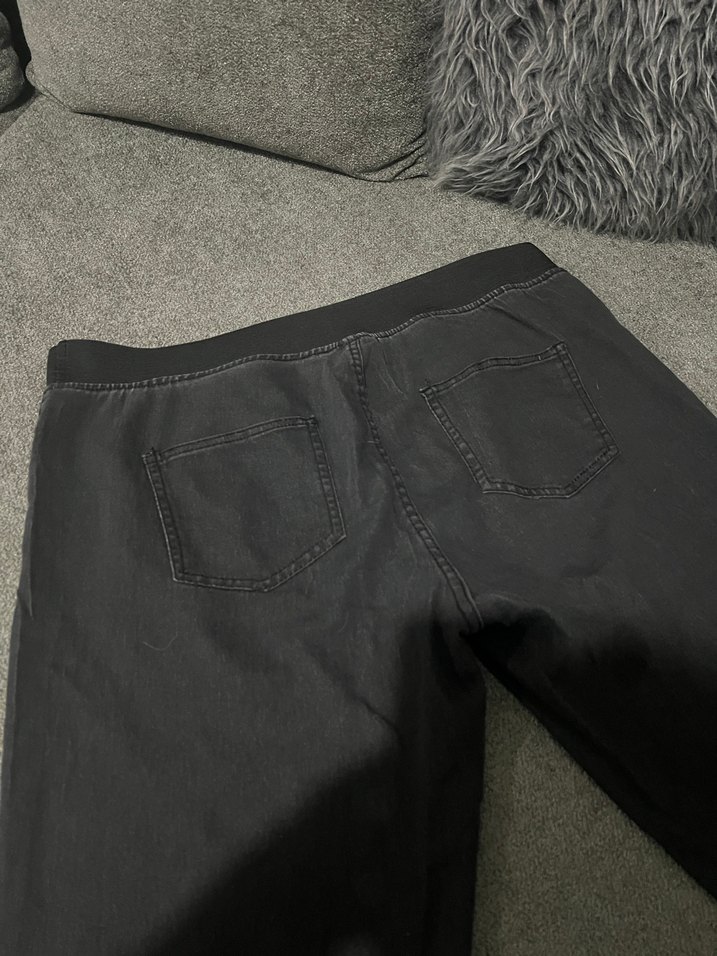 Gri Kadın Denim Kumaş Pantolon - Görsel 3