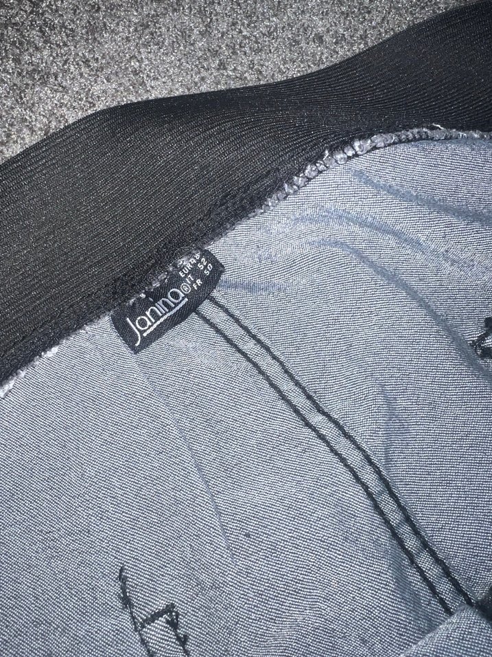 Gri Kadın Denim Kumaş Pantolon - Görsel 4