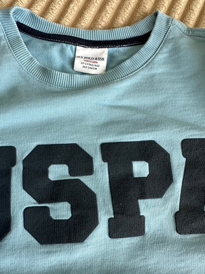 Erkek  çocuk Mavi USPA Sweatshirt - Görsel 3