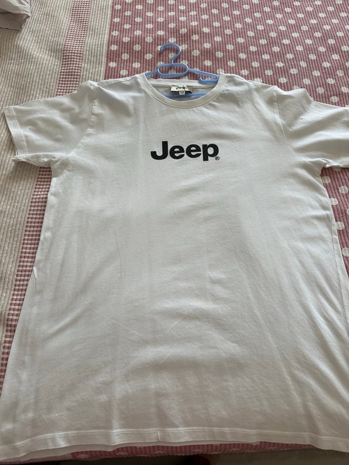 Jeep Beyaz Erkek  çocuk Pamuk Tişört - Görsel 2