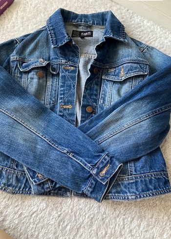 Loft Mavi Denim Vintage Kisa Ceket