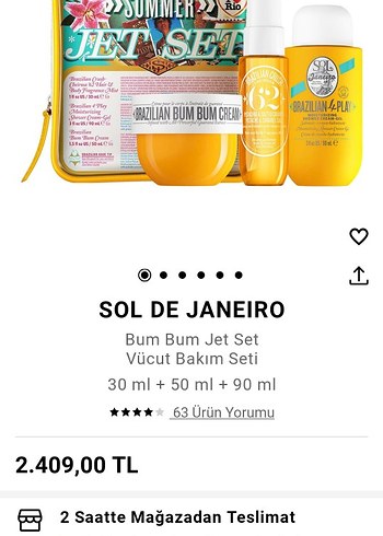 SOL DE JANEIRO Bum Bum Jet Set Vücut Bakım Seti