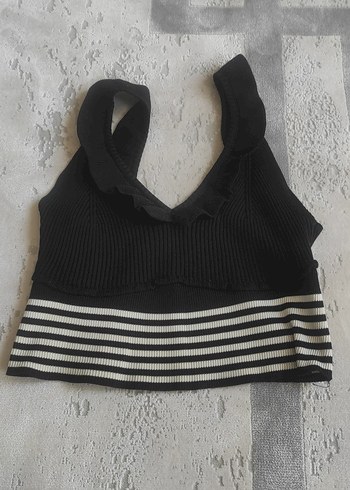 Siyah Mini Atletik crop