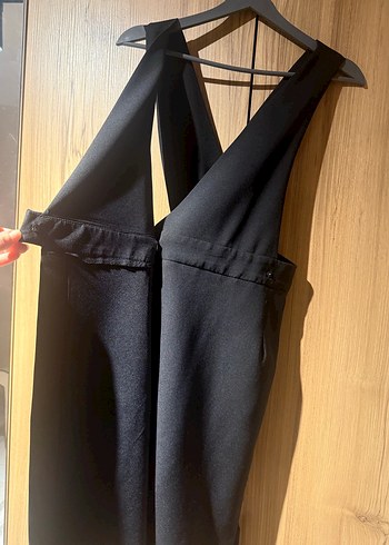 Kadın Siyah Midi Kemerli Askılı sJike - Görsel 3