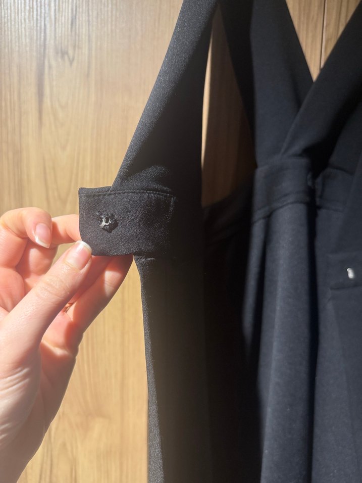 Kadın Siyah Midi Kemerli Askılı sJike - Görsel 4