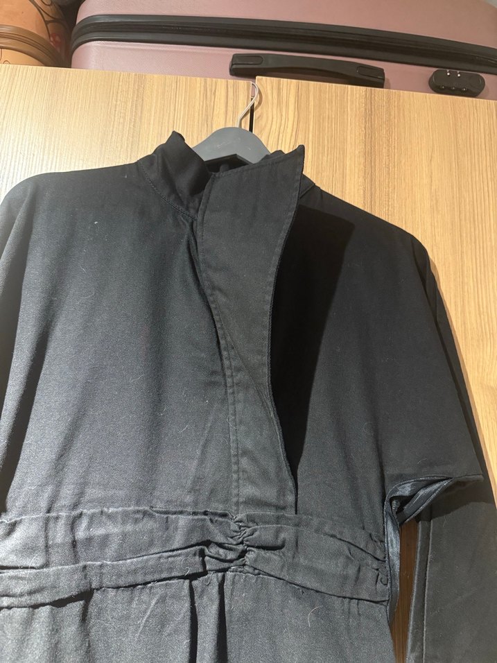 Siyah Kemerli Mini Elbise - Görsel 3