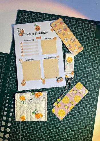 Turuncu Pastel Günlük Planlayıcı Defter