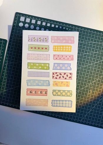 Pastel Renkli Journal Bant Sticker
