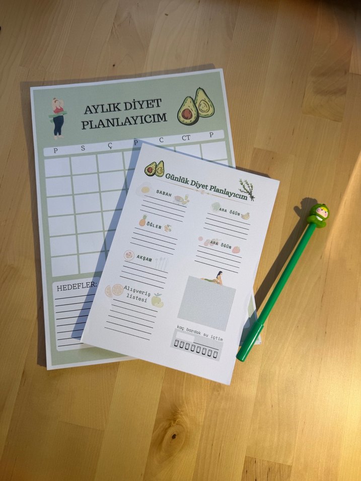 Aylık Plan ve Hedefler Diyet Defteri - Görsel 2