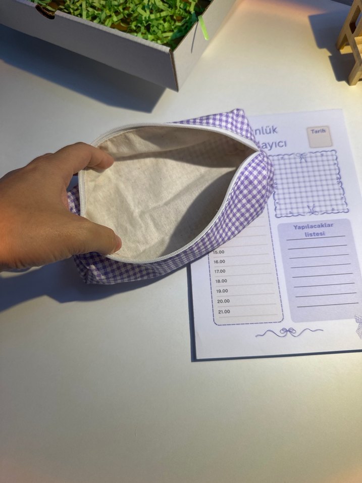 Mor Pastel Günlük Planlayıcı Defter ve kalemlik - Görsel 4